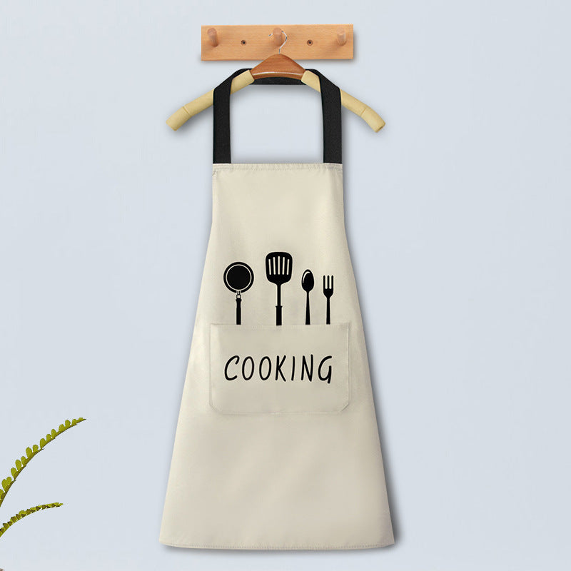 Home Kitchen Waterproof And Oil Proof Apron Cute Version Customization