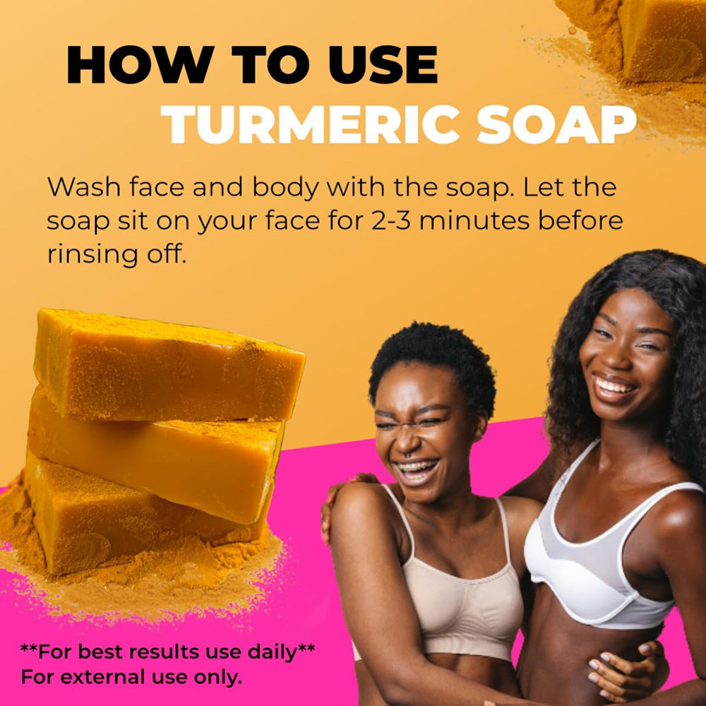 Turmeric Kojic Soap Turmeric Kojic Acid Soap Handmade Skin Products Natural Turmeric Soap Bar Skin Clean Dark Spot Remover Moist Bathing Facial Soap